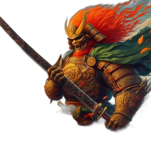 dragon, sword, weapon, fantasy art, concept art, comic book art, watercolor, fire transparent PNG cut-out