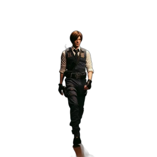 staff, jacket, weapon, concept art, 3d render, pixel art, photorealistic, male transparent PNG cut-out
