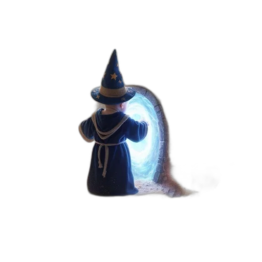 hat, staff, mask, creature, concept art, fantasy art, pixel art, 3d render transparent PNG cut-out