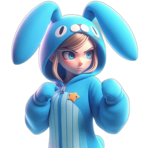 staff, creature, dress, 3d render, concept art, pixel art, anime, blue transparent PNG cut-out