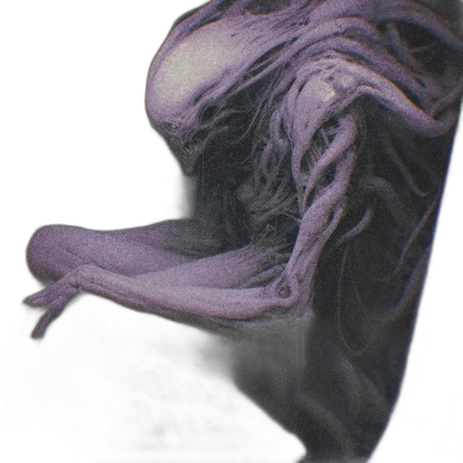 creature, hair, mask, dress, 3d render, concept art, photorealistic, vaporwave transparent PNG cut-out