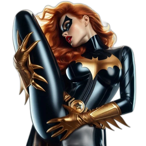 jewelry, comic book art, concept art, fantasy art, cartoon, golden, female, character transparent PNG cut-out