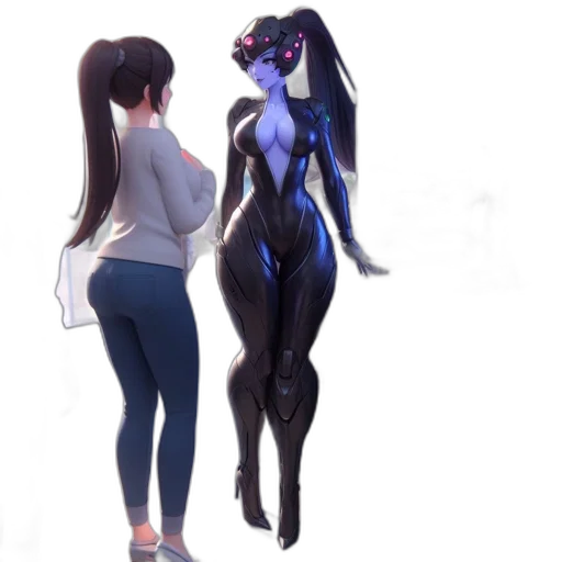 creature, robot, animal, dress, concept art, anime, fantasy art, 3d render transparent PNG cut-out
