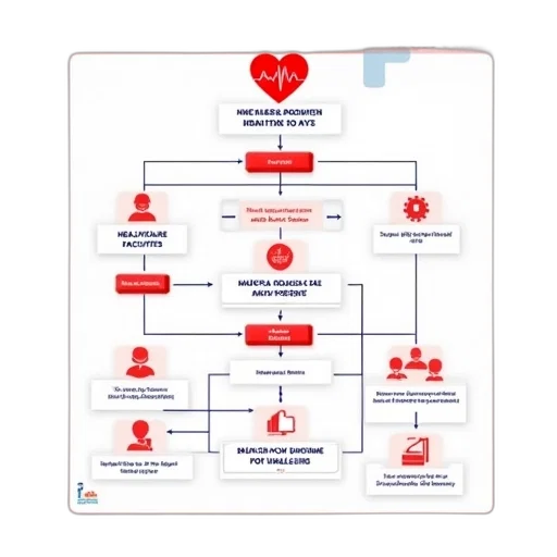 flowchart, red, white, background, featuring, heart, symbol, top transparent PNG cut-out