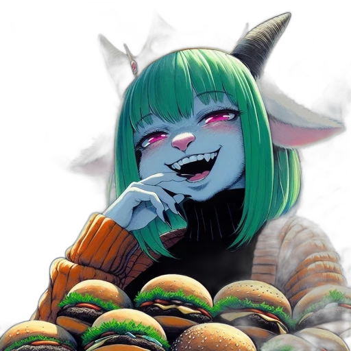 food, creature, dragon, animal, anime, pixel art, concept art, fantasy art transparent PNG cut-out