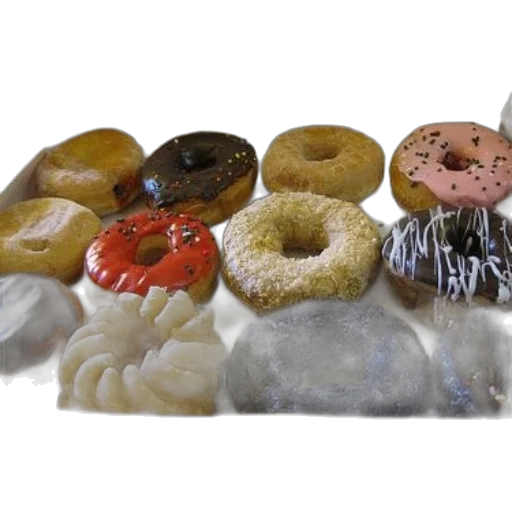 food, jewelry, 3d render, photorealistic, earth tones, box, assorted, donuts transparent PNG cut-out
