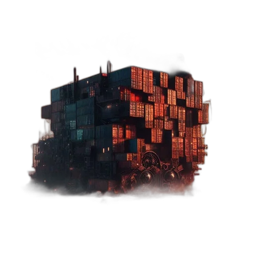 building, furniture, robot, weapon, concept art, 3d render, pixel art, cyberpunk transparent PNG cut-out