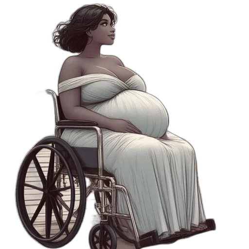 dress, concept art, fantasy art, pixel art, watercolor, earth tones, pregnant, woman transparent PNG cut-out
