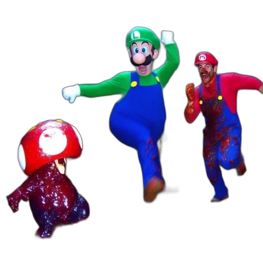 mask, dress, 3d render, concept art, pixel art, two, iconic, mario transparent PNG cut-out
