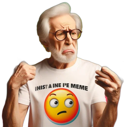 face, robot, mask, 3d render, elderly, man, glasses, white transparent PNG cut-out