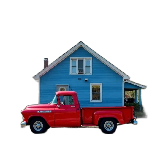 car, building, furniture, 3d render transparent PNG cut-out