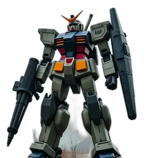 robot, weapon, concept art, 3d render, gundam, could, transform, into transparent PNG cut-out