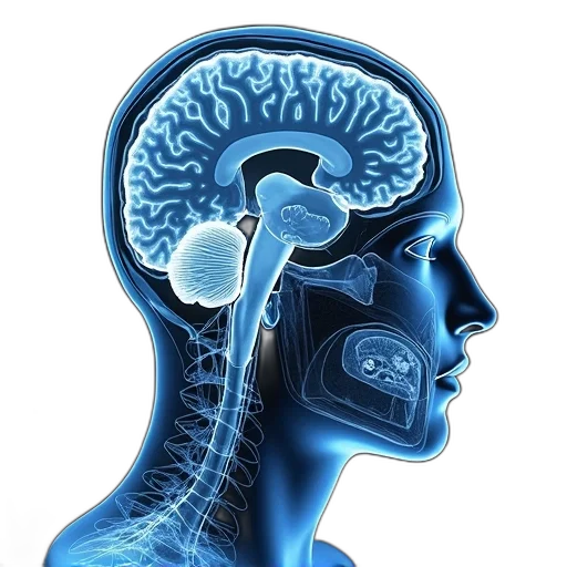 crown, face, second, image, close-up, brain, scan, person transparent PNG cut-out
