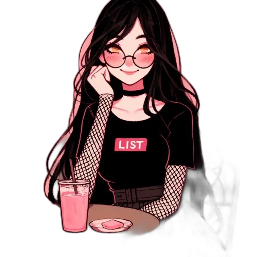 jacket, dress, hair, creature, anime, pixel art, cartoon, vaporwave transparent PNG cut-out