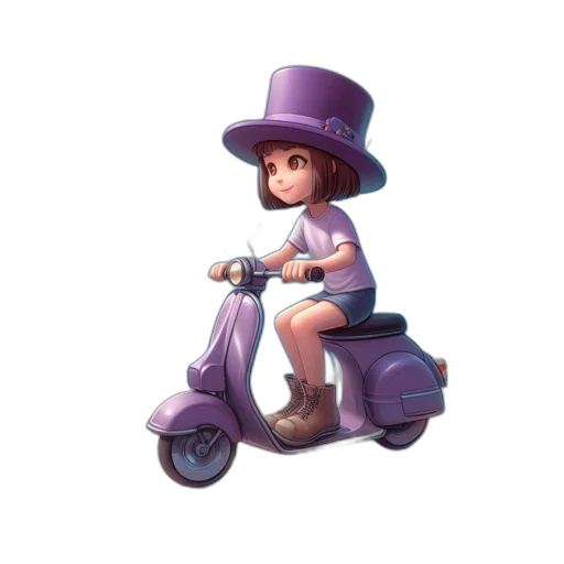 hat, car, staff, robot, concept art, 3d render, fantasy art, pixel art transparent PNG cut-out