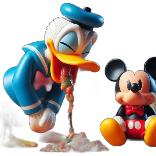 3d render, concept art, photorealistic, fog, underwater, donald, duck, enjoys transparent PNG cut-out