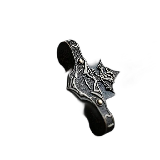 jewelry, dragon, sword, weapon, 3d render, close-up, wooden, handle transparent PNG cut-out