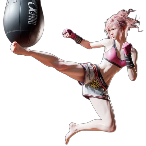 weapon, concept art, photorealistic, fantasy art, pixel art, woman, performs, high transparent PNG cut-out