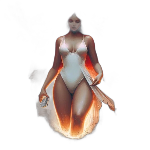 dress, creature, dragon, mask, concept art, fantasy art, 3d render, comic book art transparent PNG cut-out