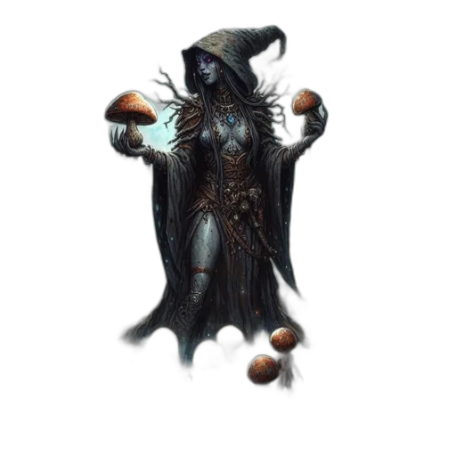 staff, creature, mask, hat, concept art, fantasy art, pixel art, 3d render transparent PNG cut-out