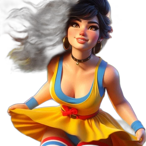 dress, face, fantasy art, concept art, comic book art, photorealistic, colorful, animated transparent PNG cut-out
