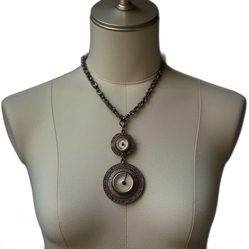 jewelry, staff, dress, 3d render, thermometer, pendant, mannequin, necklace transparent PNG cut-out