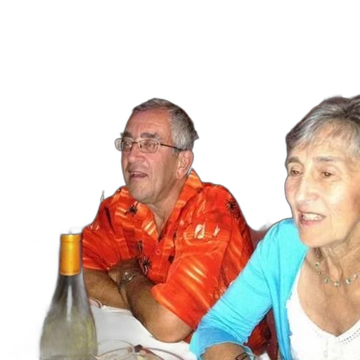 bottle, staff, face, underwater, fire, older, couple, sits transparent PNG cut-out