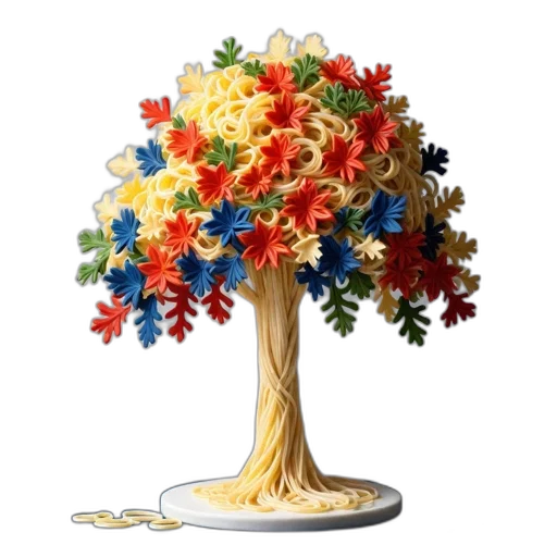 crown, tree, food, flower, 3d render, photorealistic, pixel art, made transparent PNG cut-out