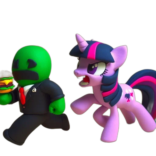 3d render, concept art, outer space, neon, two, animated, characters, surprised transparent PNG cut-out