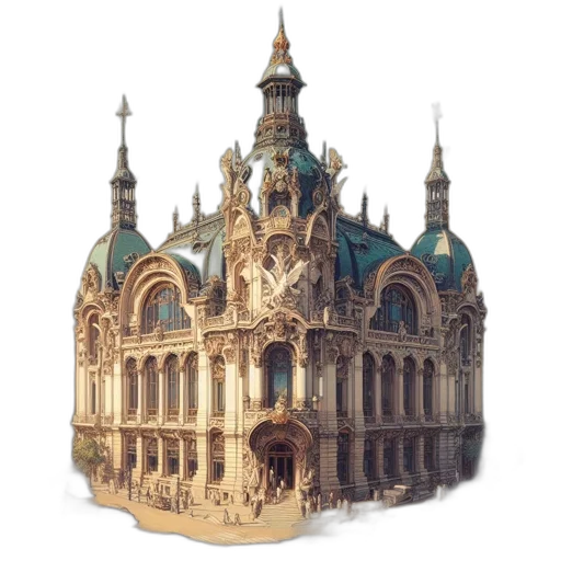 building, crown, furniture, concept art, 3d render, photorealistic, fantasy art, imposing transparent PNG cut-out
