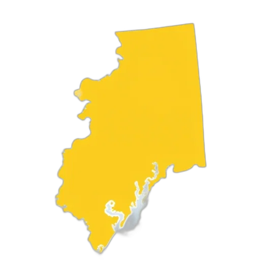 golden, boundaries, rhode, county, counties, outlined, yellow transparent PNG cut-out