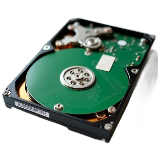 3d render, close-up, image, hard, drive, circuit, board, which transparent PNG cut-out