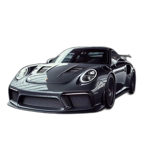 car, animal, photorealistic, 3d render, concept art, cartoon, sleek, black transparent PNG cut-out