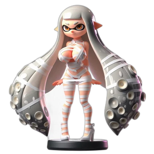 weapon, dress, robot, staff, concept art, 3d render, vaporwave, pixel art transparent PNG cut-out