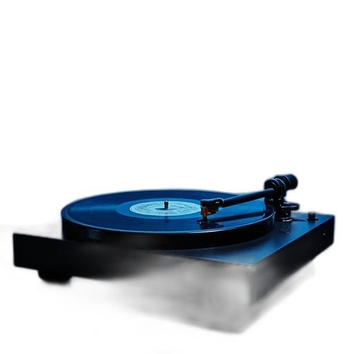 3d render, blue, record, player transparent PNG cut-out