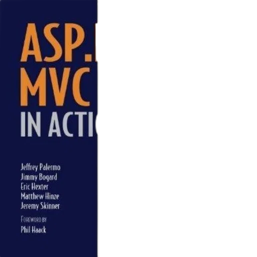 asp, net, mvc, action, book, cover, featuring, vintage-style transparent PNG cut-out