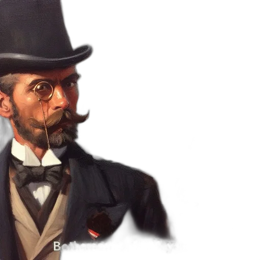 hat, staff, face, concept art, photorealistic, fantasy art, oil painting, elderly transparent PNG cut-out