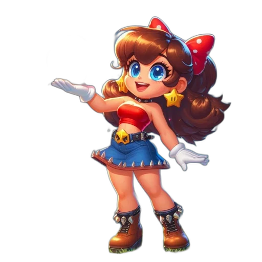 staff, weapon, dress, crown, pixel art, 3d render, concept art, cartoon transparent PNG cut-out