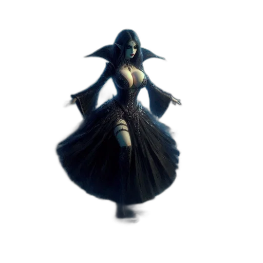 dress, staff, creature, mask, concept art, fantasy art, 3d render, pixel art transparent PNG cut-out