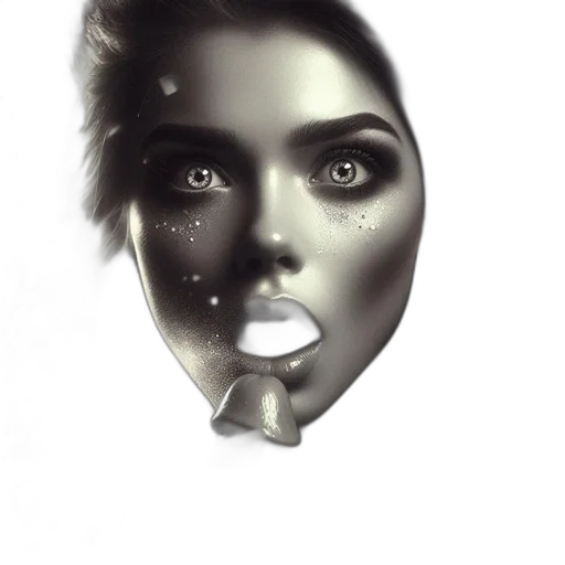 mask, face, jewelry, crown, photorealistic, fantasy art, concept art, 3d render transparent PNG cut-out