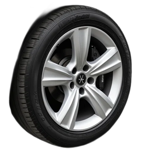 car, close-up, shiny, new, wheel, silver, rim, black transparent PNG cut-out