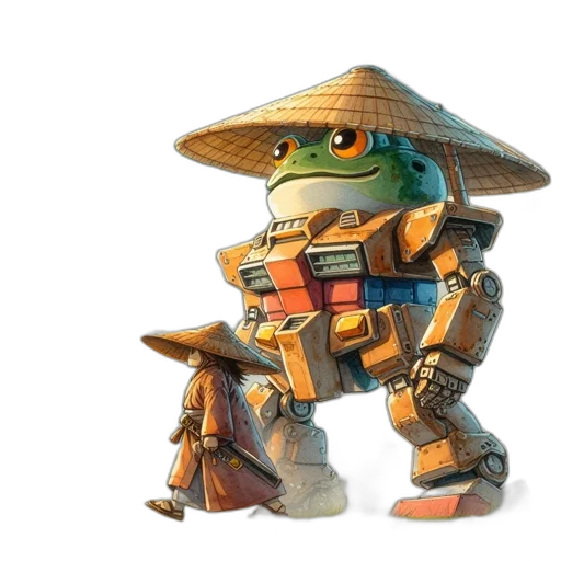 robot, hat, dragon, weapon, concept art, 3d render, photorealistic, fantasy art transparent PNG cut-out
