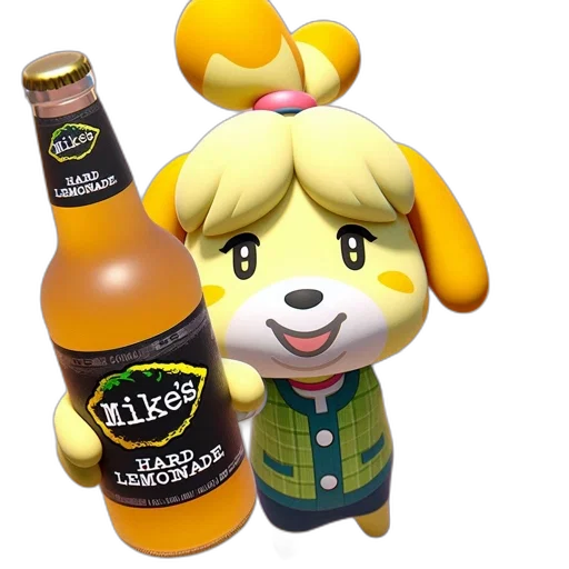 bottle, animal, food, 3d render, concept art, cheerful, anthropomorphic, character transparent PNG cut-out