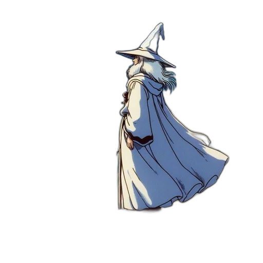 hat, staff, dress, dragon, concept art, pixel art, fantasy art, anime transparent PNG cut-out