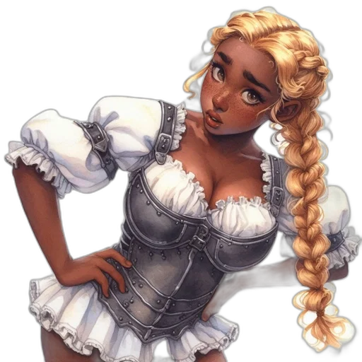 dress, fantasy art, concept art, pixel art, comic book art, illustration, portrays, young transparent PNG cut-out