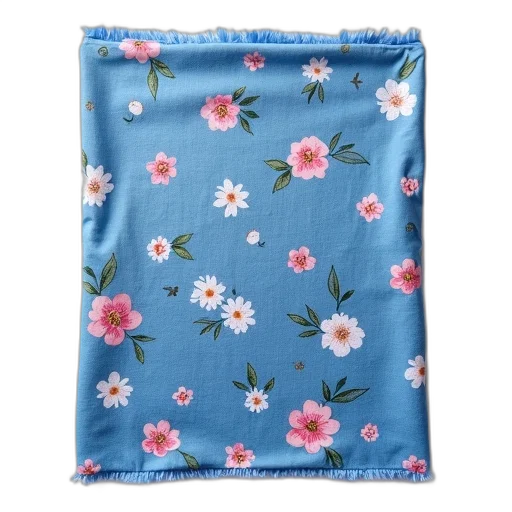 flower, dress, blue, pastel, fabric, floral, pattern, displayed transparent PNG cut-out