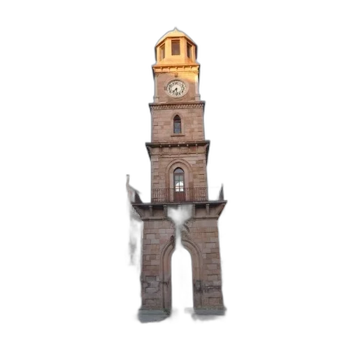 building, dress, umbrella, hat, 3d render, concept art, photorealistic, pixel art transparent PNG cut-out