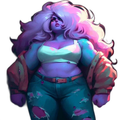 jacket, creature, dress, robot, concept art, vaporwave, watercolor, pixel art transparent PNG cut-out