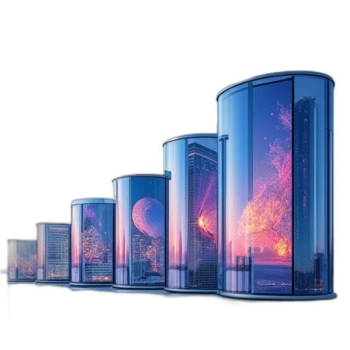 building, furniture, vaporwave, concept art transparent PNG cut-out