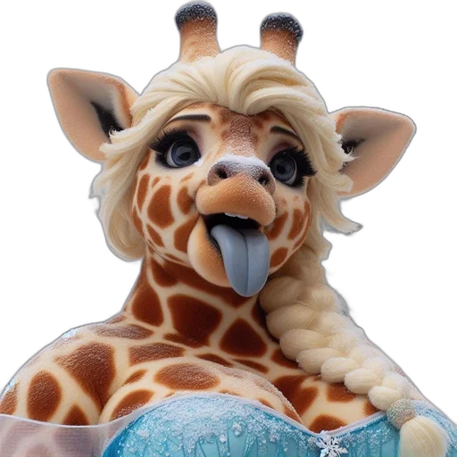 animal, creature, mask, 3d render, photorealistic, concept art, fantasy art, giraffe-human transparent PNG cut-out